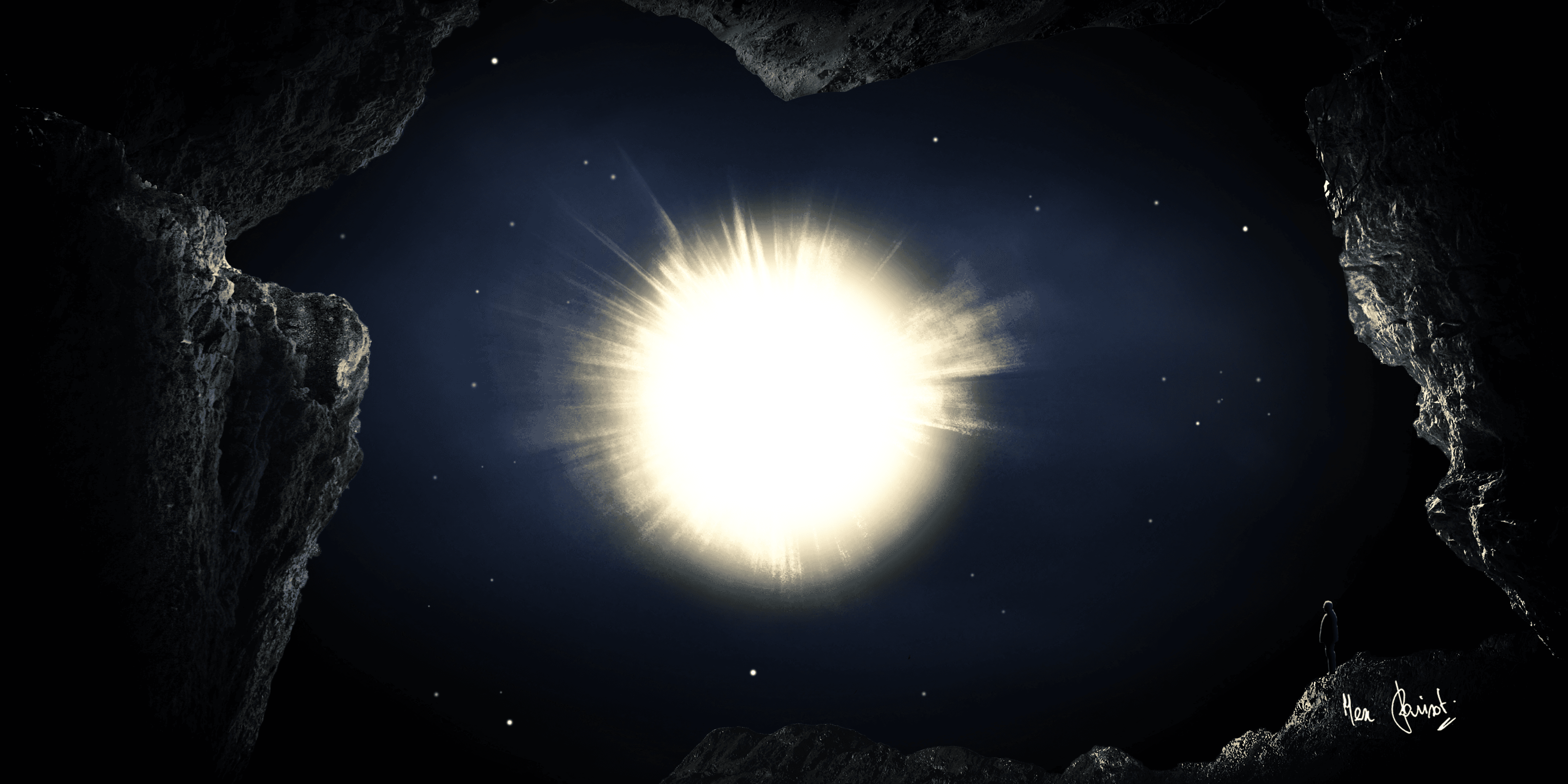 Soleil et Rayons dans la Nuit